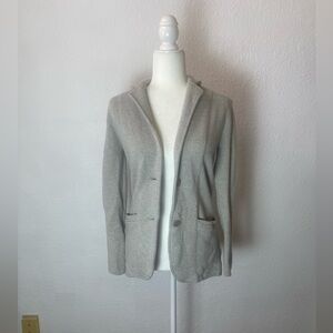 J. Crew 100% Marino wool sweater blazer jackets gray